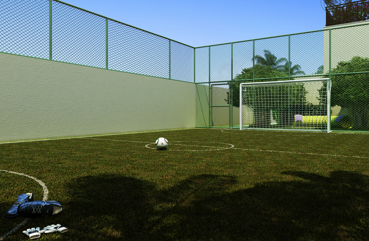 Mini Campo Gramado - perspectiva artística